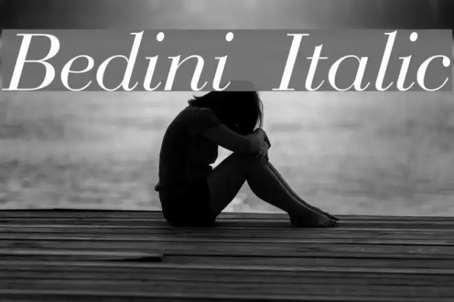 Bedini  Italic Шрифта examples