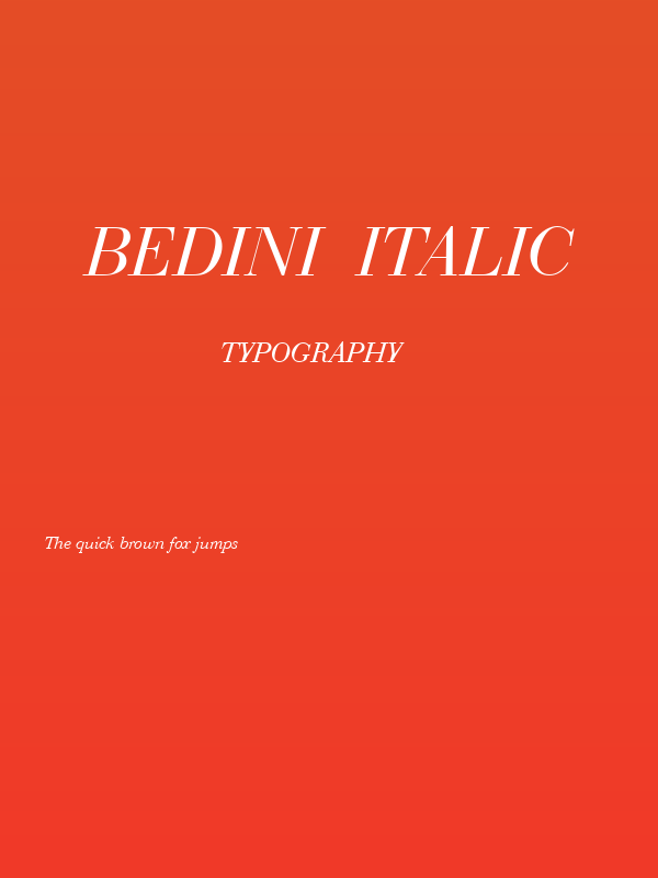 Bedini  Italic Poster