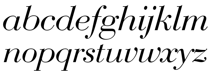 Bedini Italic Font LOWERCASE