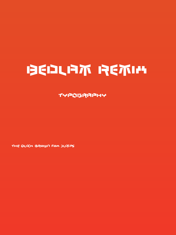Bedlam Remix Poster