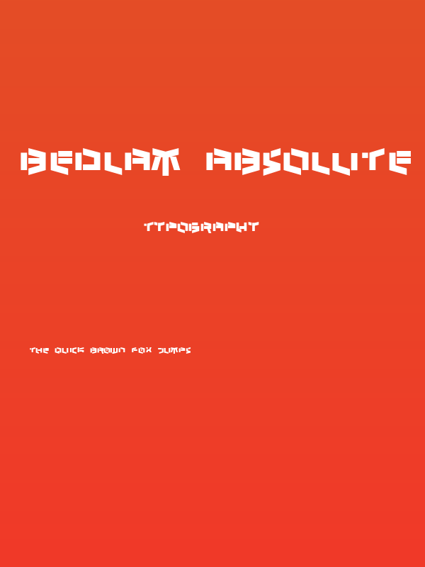 Bedlam absolute Poster