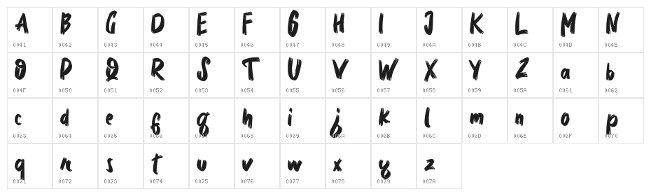 Bedmifo FREE Character Map
