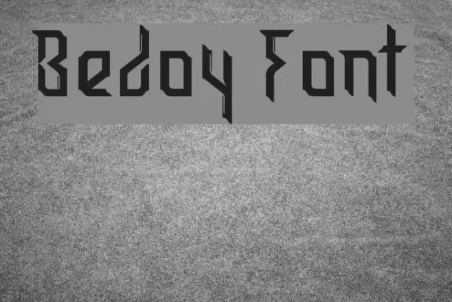 Bedoy Font examples
