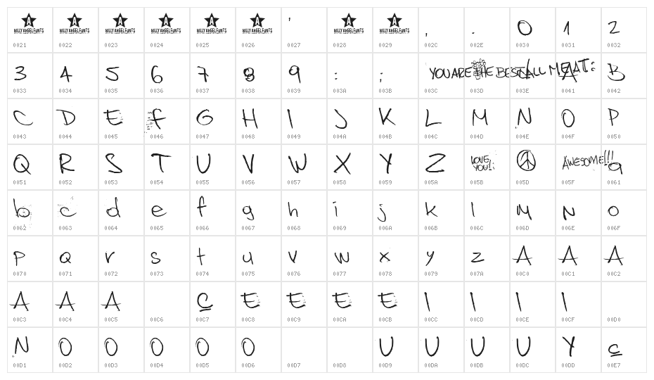 Bedspread Assassin Character Map