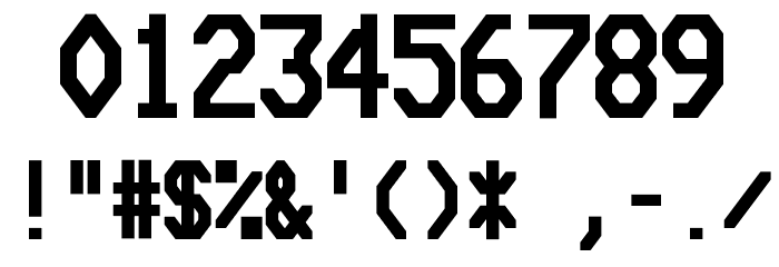 Bedstead Bold Condensed Font OTHER CHARS