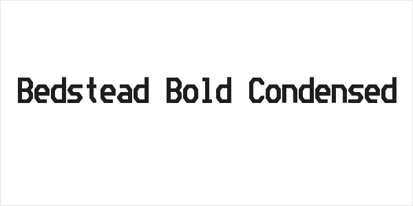 Bedstead Bold Condensed Logo