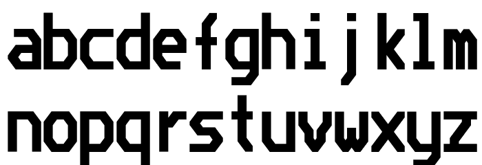 Bedstead Bold Condensed Font LOWERCASE