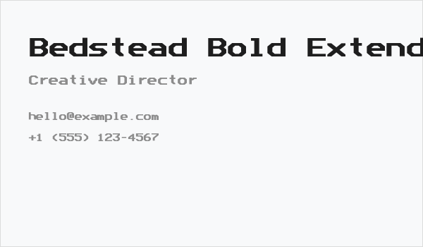 Bedstead Bold Extended Business Card