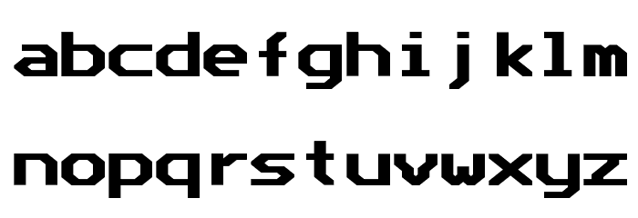 Bedstead Bold Extended Font LOWERCASE