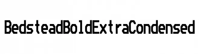 Bedstead Bold Extra Condensed  Fuentes Gratis Descargar