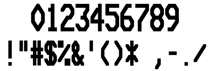 Bedstead Bold Extra Condensed Font OTHER CHARS