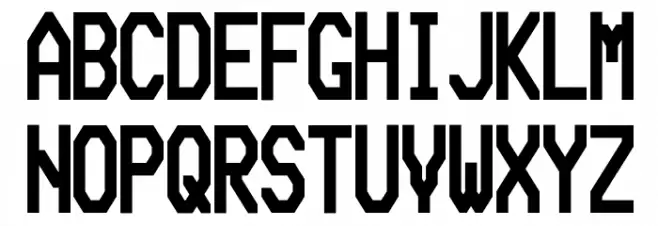 Bedstead Bold Extra Condensed フォント 大文字