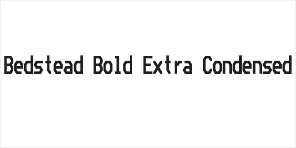 Bedstead Bold Extra Condensed Logo