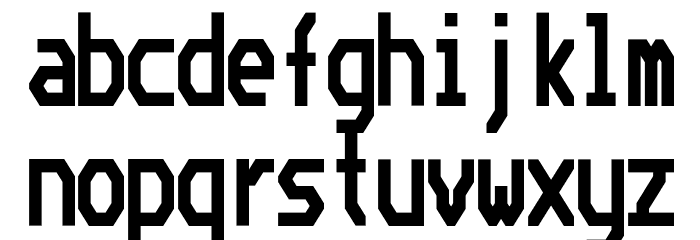 Bedstead Bold Extra Condensed Font LOWERCASE