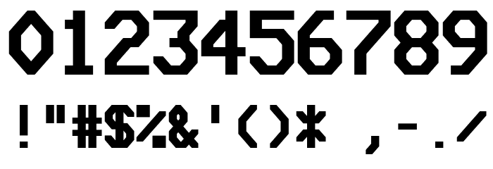 Bedstead Bold Semi Condensed Font OTHER CHARS