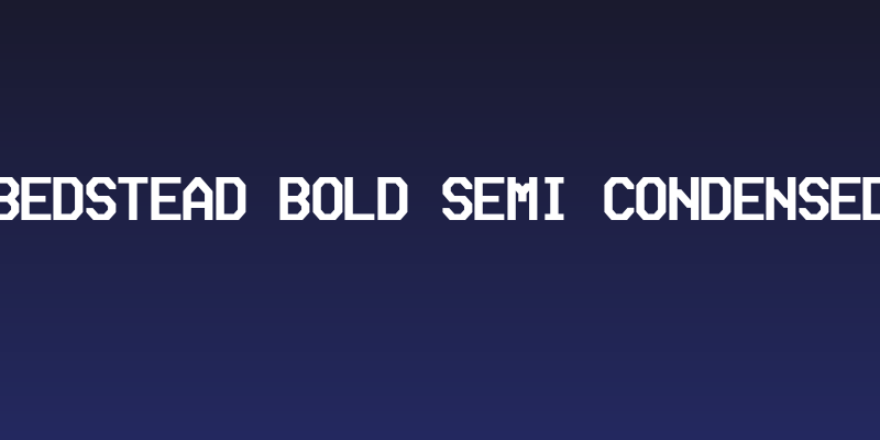 Bedstead Bold Semi Condensed Social Header