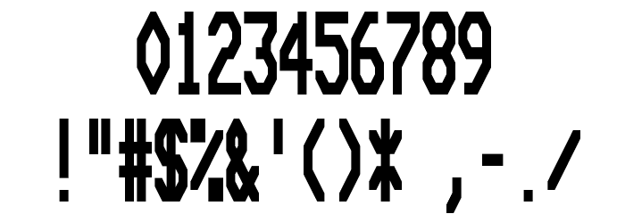 Bedstead Bold Ultra Condensed Font OTHER CHARS