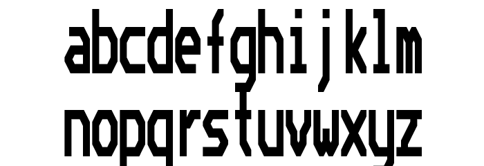 Bedstead Bold Ultra Condensed Font LOWERCASE