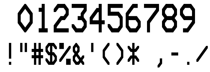 Bedstead Condensed Font OTHER CHARS