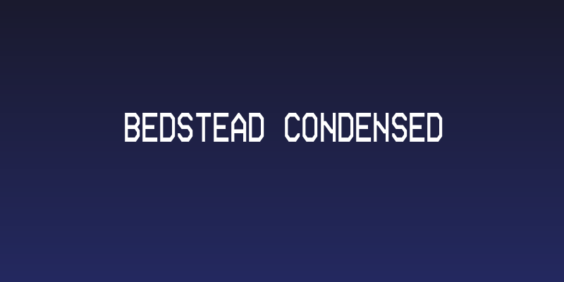 Bedstead Condensed Social Header