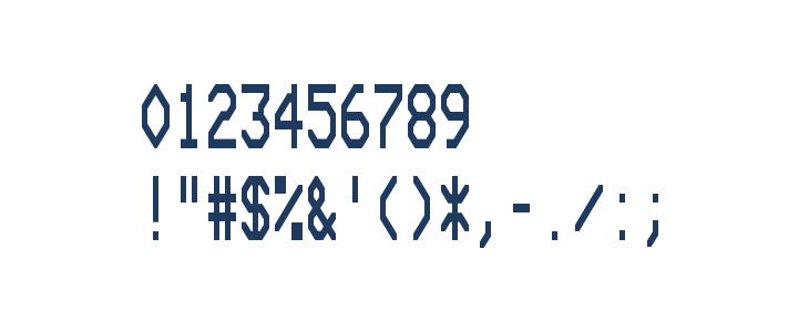 Bedstead Extra Condensed Other Characters