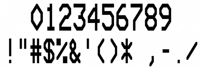 Bedstead Extra Condensed Font OTHER CHARS