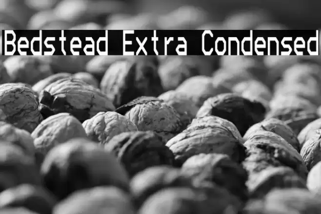 Bedstead Extra Condensed Font examples