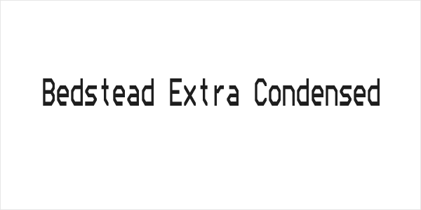 Bedstead Extra Condensed Logo