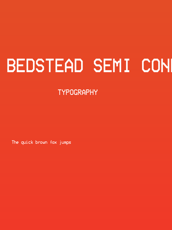 Bedstead Semi Condensed Poster