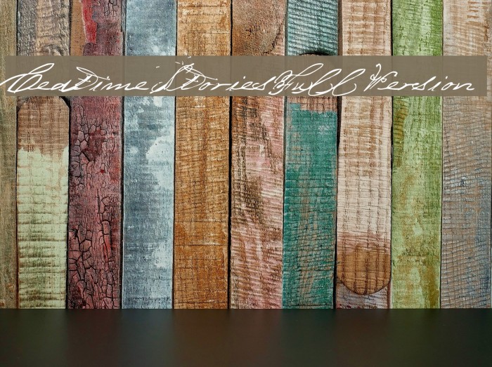 Bedtime Stories Full Version Font examples