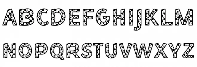 Bee Dotty Regular Шрифта ВЕРХНИЙ