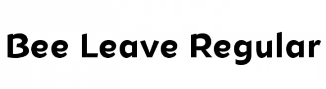 Bee Leave Regular  Frei Schriftart Herunterladen