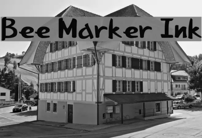 Bee Marker Ink Font examples