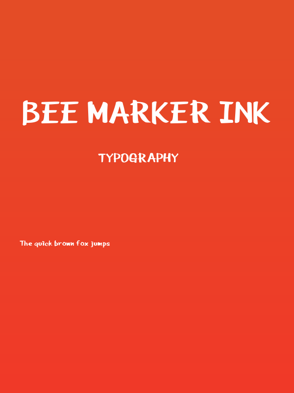 Bee Marker Ink Poster