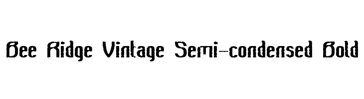 Bee Ridge Vintage Semi-condensed Bold  Free Fonts Download