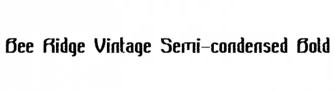 Bee Ridge Vintage Semi-condensed Bold  Fuentes Gratis Descargar