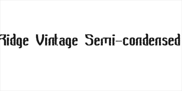 Bee Ridge Vintage Semi-condensed Bold Logo