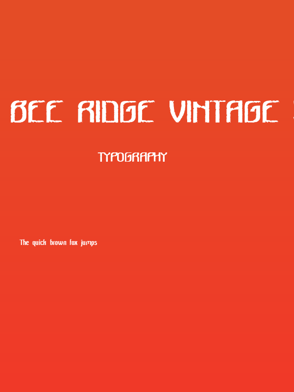 Bee Ridge Vintage Semi-condensed Bold Poster