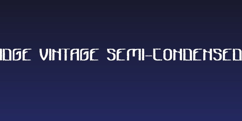 Bee Ridge Vintage Semi-condensed Bold Social Header