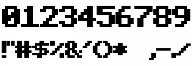 Beeb Mode One フォント その他の文字