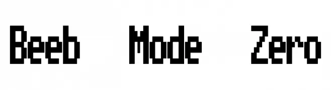 Beeb Mode Zero  Frei Schriftart Herunterladen