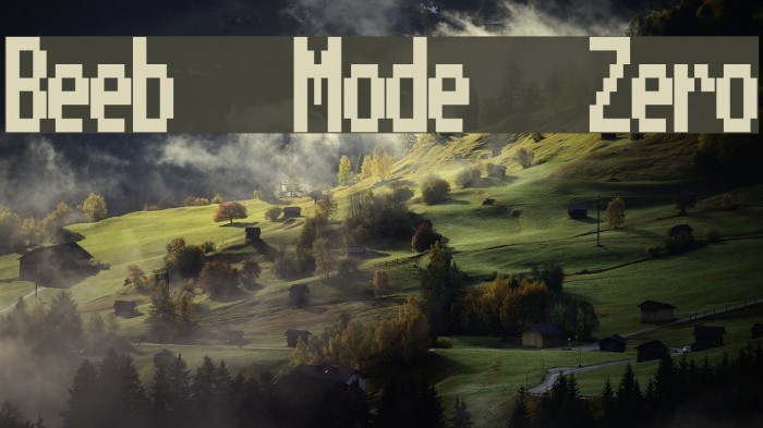 Beeb Mode Zero Fonte examples