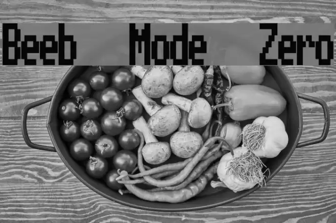 Beeb Mode Zero Font examples