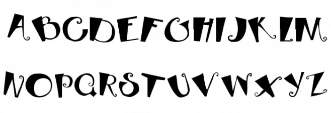 Beebop Font UPPERCASE