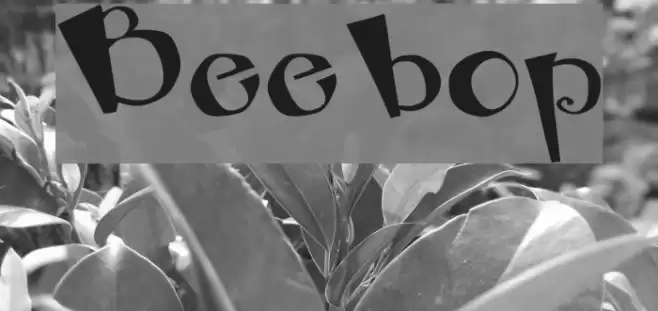 Beebop Font examples