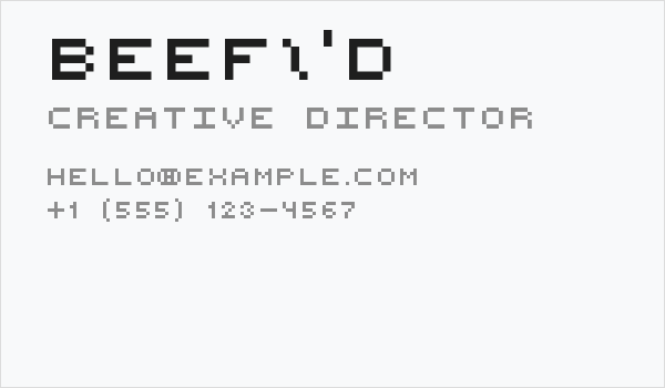 Beef'd Business Card