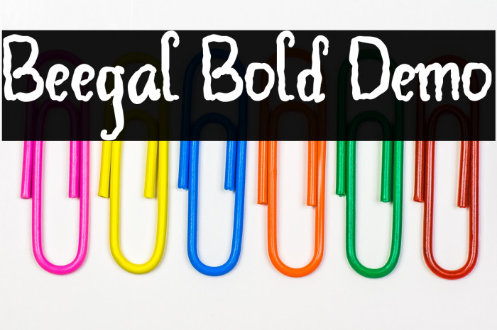 Beegal Bold Demo Font examples