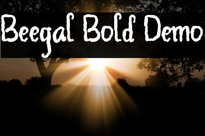 Beegal Bold Demo Font examples