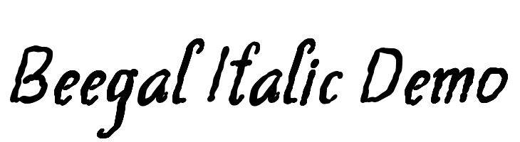 Beegal Italic Demo  フリーフォントのダウンロード
