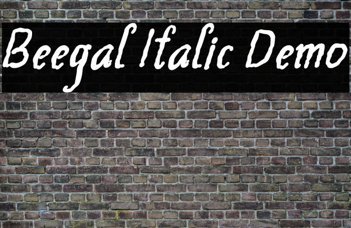Beegal Italic Demo Font examples
